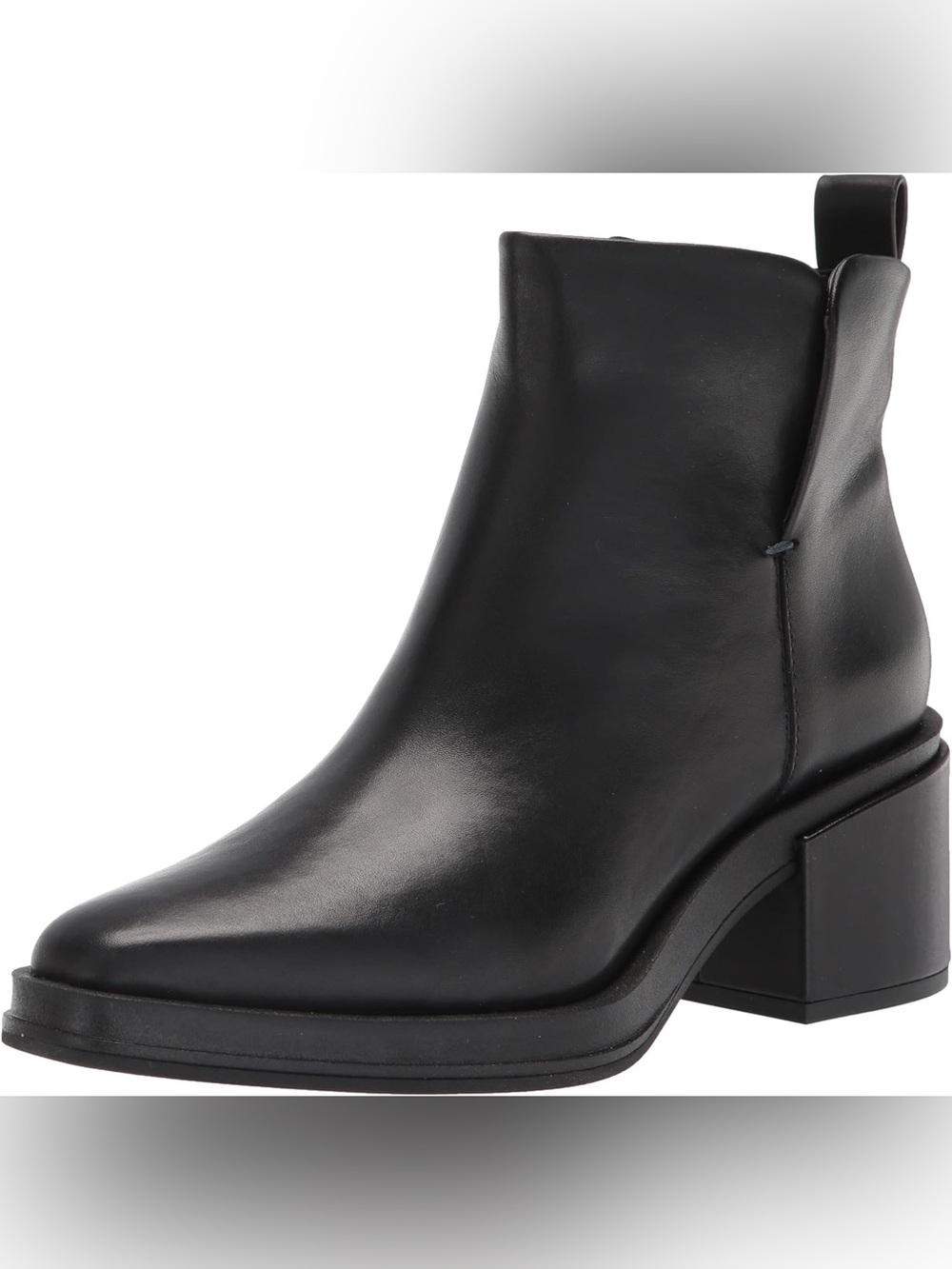 Franco Sarto Women's Dalden Black Leather Block Heel Ankle Boots - 9